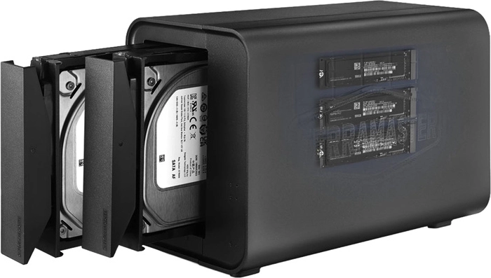 TerraMaster D5 Hybrid 5-bay external DAS enclosure for SATA and M.2 NVMe