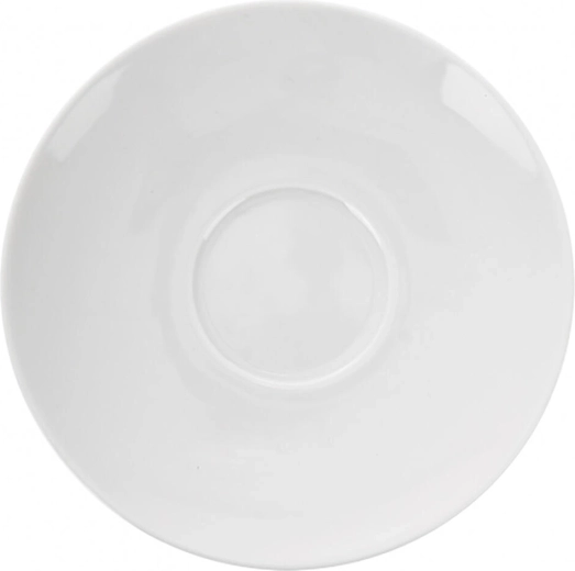 Sous-tasse en porcelaine Mona Tonda 14,5 cm blanche