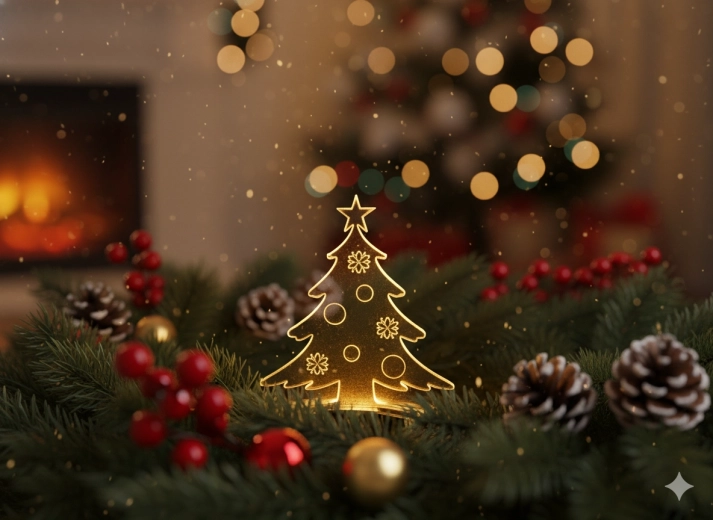 Set od 5 LED dekoracija s raznim nosačima i daljinskim upravljačem 10,5 cm