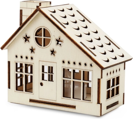 Chalet in legno con candela LED KOUZLO DŘEVA