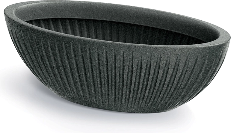 Fioriera ovale Latia 58 cm granito nero