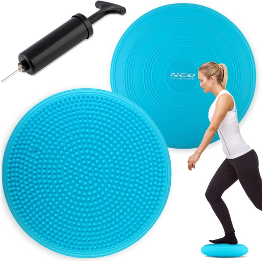 Balance Cushion 33 cm with Massage Bumps and Pump NEO SPORT
