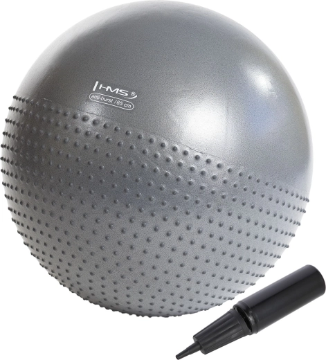 Massage Gym Ball 65 cm Grey HMS