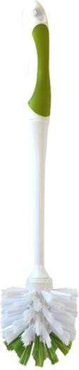 Plastic toilet brush without holder, white–green 7.5 × 32 cm