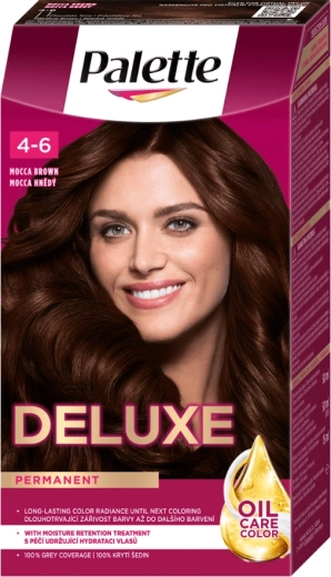Palette Deluxe 4-6 moka marrone, colorazione permanente per capelli 50 ml