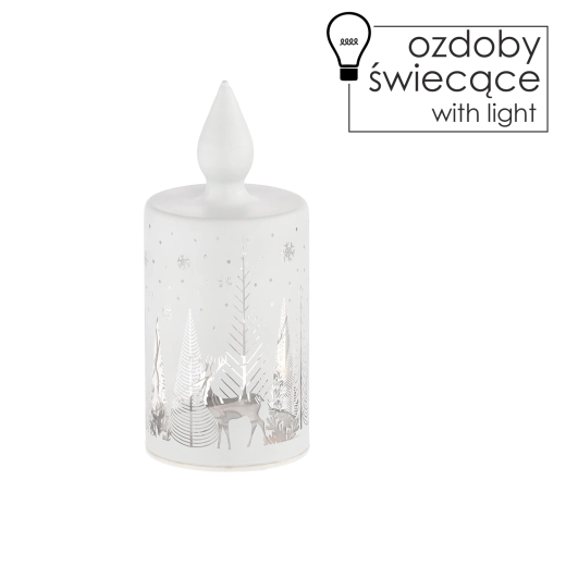 LED svijeća bijela 7,5 × 17 cm