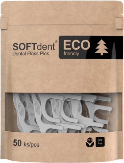 Softdent Eco dental floss picks 50 pcs