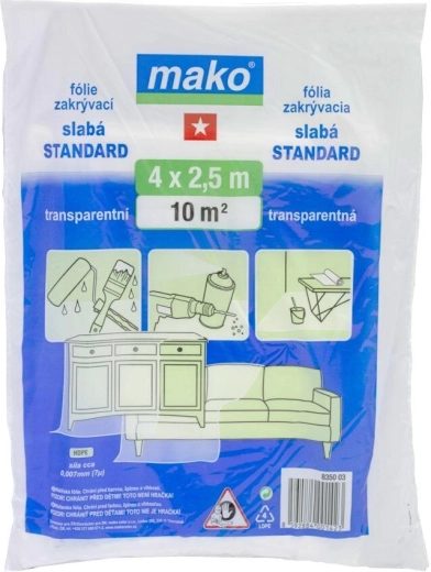 Dækkefolie 4 × 2,5 m, 7 µm