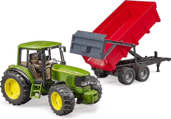 Bruder John Deere tractor with tipping trailer 1:16