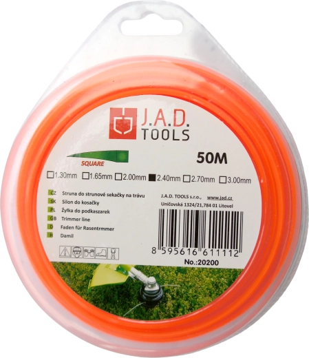 Fil carré 2,7 mm, 50 m – fil de remplacement pour débroussailleuse