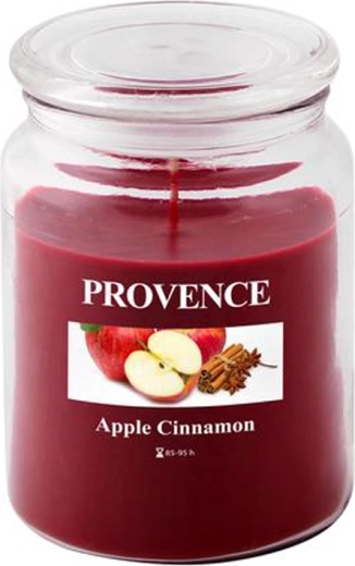 Candela profumata in vetro mela e cannella PROVENCE 95 ore