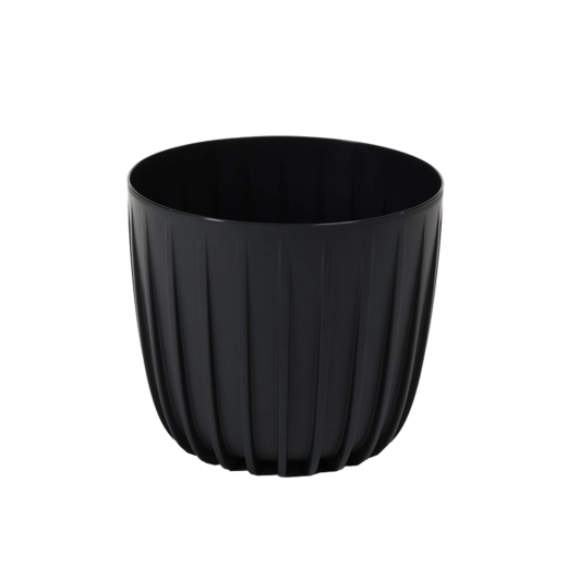 Low Flower Pot Mira 180 in Black