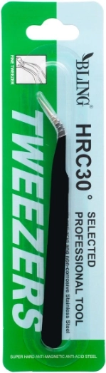 Antimágneses csipesz szempillahosszabbításhoz és -szétválasztáshoz BLING, II. típus