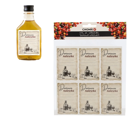 Ensemble de 24 étiquettes Domowa Nalewka pour liqueurs maison 50 × 80 mm