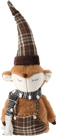 Renard de Noël 53 cm – décoration assise