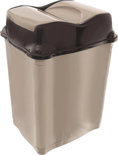 Plastic swing-top trash bin 16 l WHIRLPOOL, rectangular, mixed colors