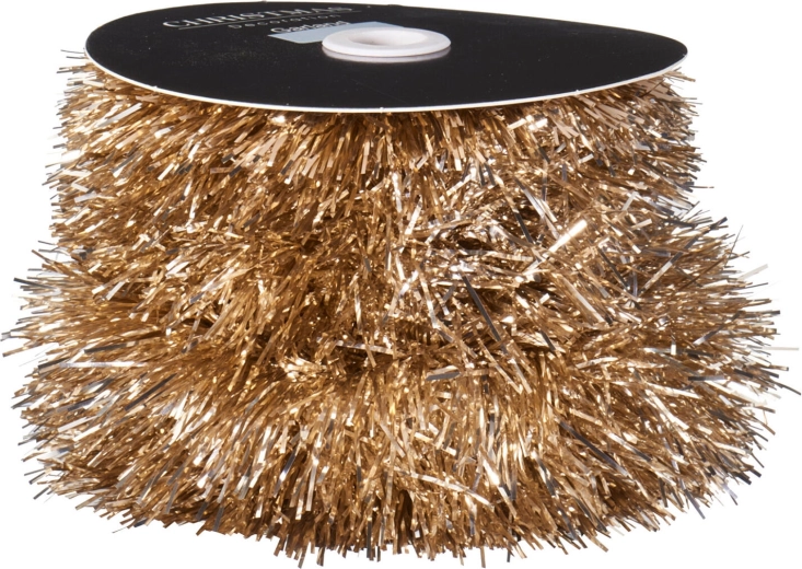 Guirlande de Noël dorée 9 cm x 10 m