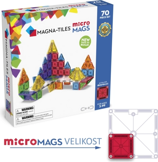 Magna-Tiles magnetic building set microMAGS 70 pieces