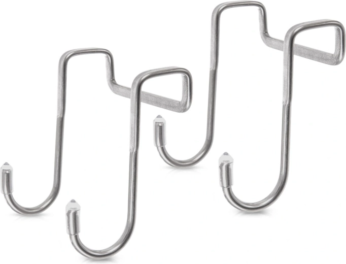 Steel double over-door hooks, 2 pcs