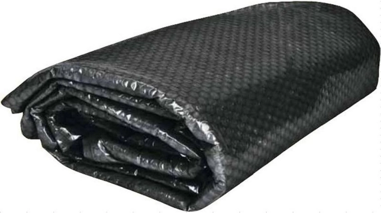 Black solar cover for pools with a water surface diameter of 3.6 m
