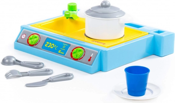 Dětská mini kuchyňka Natálka 33 cm – 7dílná sada