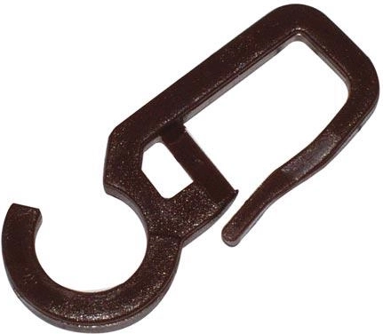 Grote witte kunststof gordijnhaakjes (100 stuks)