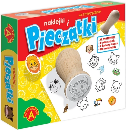 Razítka a samolepky se zvířátky Alexander