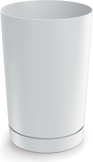 Pot de fleurs Tubo 30 cm blanc avec insert