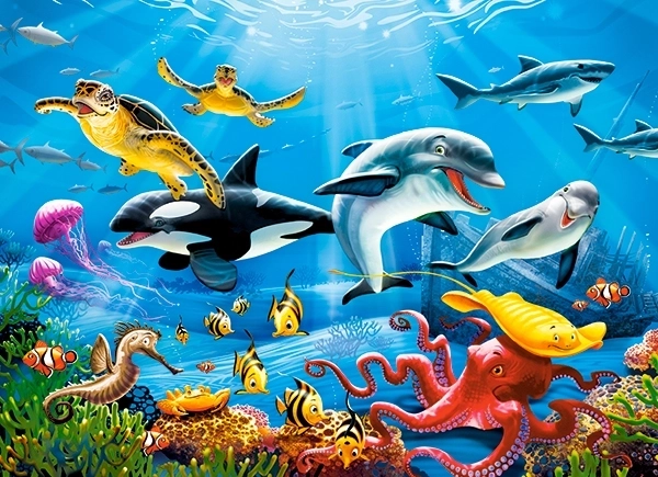 Puzzle s 200 dijelova tropical underwater world
