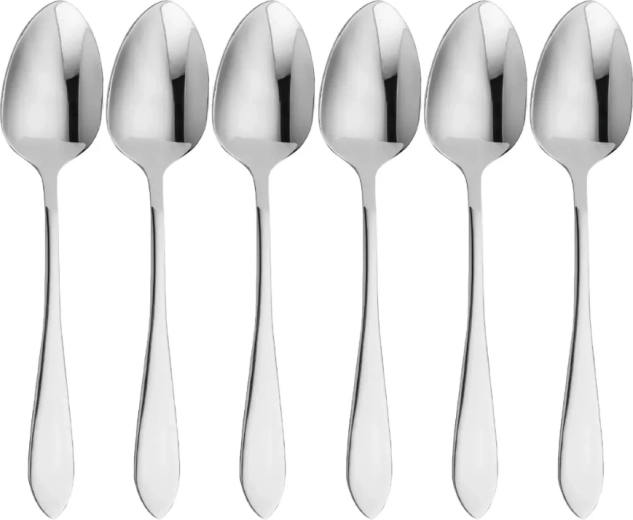 Mona – lot de 6 petites cuillères à thé polies Flok