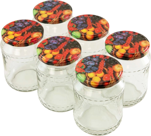 Set di vasetti per conserve 720 ml con coperchi 82 mm, 6 pz