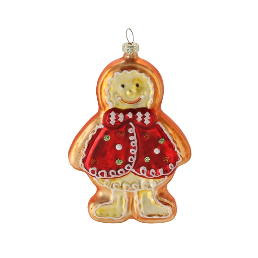 Glass Christmas ornament gingerbread cookie