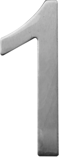 House Number 1 STAR 75 mm Stainless Steel