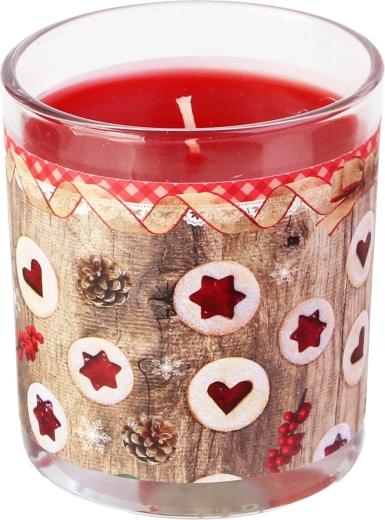 Scented Glass Candle Linzer Cookies, 7 × 8 cm