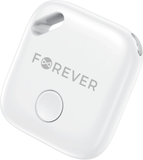 Forever FT-100 localisateur Bluetooth blanc avec prise en charge Apple Find My