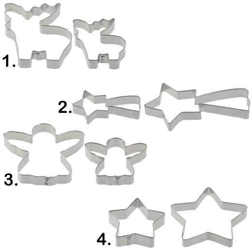 Angel-shaped cookie cutter set – 2 pcs (large and small)