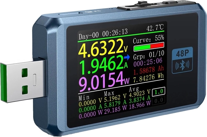 Fnirsi FNB48P BT testeur de ports USB avec Bluetooth