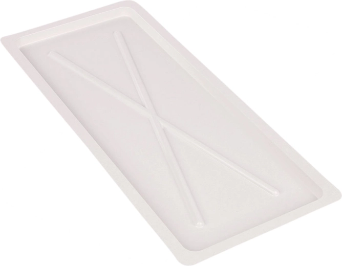 Bac d’égouttage blanc Metpol 55 × 24 cm pour égouttoir d’armoire 60 cm