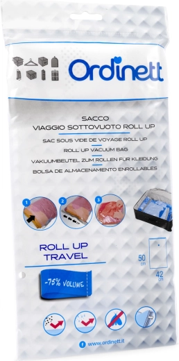 Sacco sottovuoto M 42 × 50 cm – arrotolabile senza valvola per comprimere i vestiti