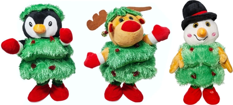 Christmas talking and dancing figure with songs and flashing lights