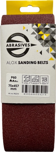 Bande abrasive pour ponceuses à bande 75 × 457 mm, grain 100 (3 pcs)