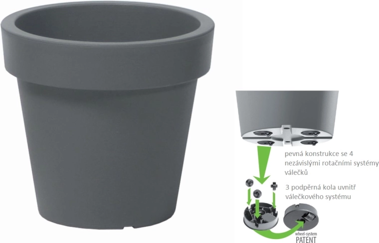 Sadilica Lofly 58,2 cm sivi kamen na kotačićima