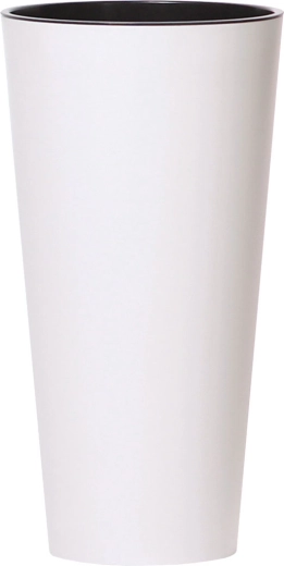 Kvetináč Tubus Slim s vkladom biely matný 20 cm