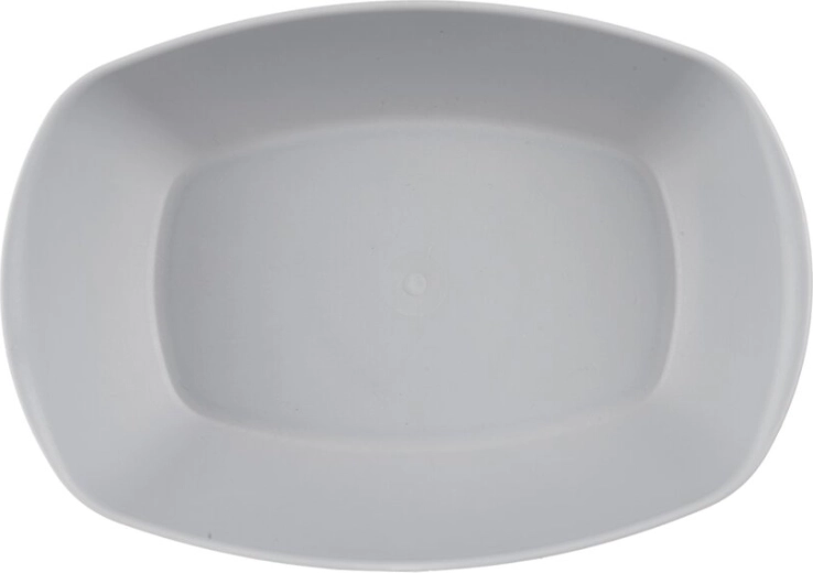 Serverings-oval tallerken Sandy grå 17 × 12 cm
