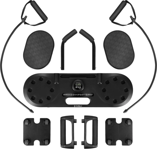 Planche d’entraînement multifonction 3‑en‑1 pour pompes, core et élastiques HMS