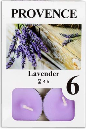 Lavender tealight candles, 6 pcs