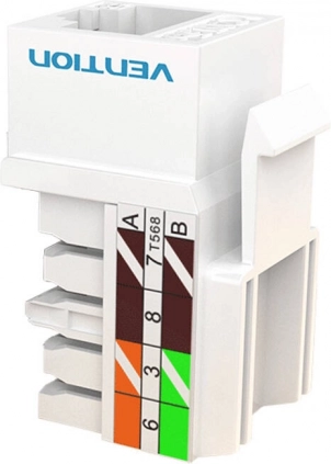 Keystone Jack spojnik Cat.5E UTP 180° Vention IPBW0 bijeli