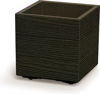 Fioriera Madera Square Eco Wood 28,8 cm, caffè