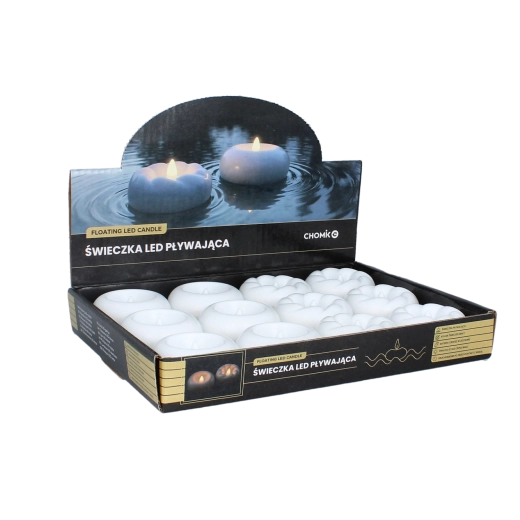 Floating LED water candle with flame effect 5.5 × 2.8 cm, assorted designs