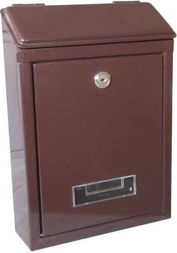 Hnedá poštová schránka 210 × 300 × 60 mm z pozinkovanej ocele